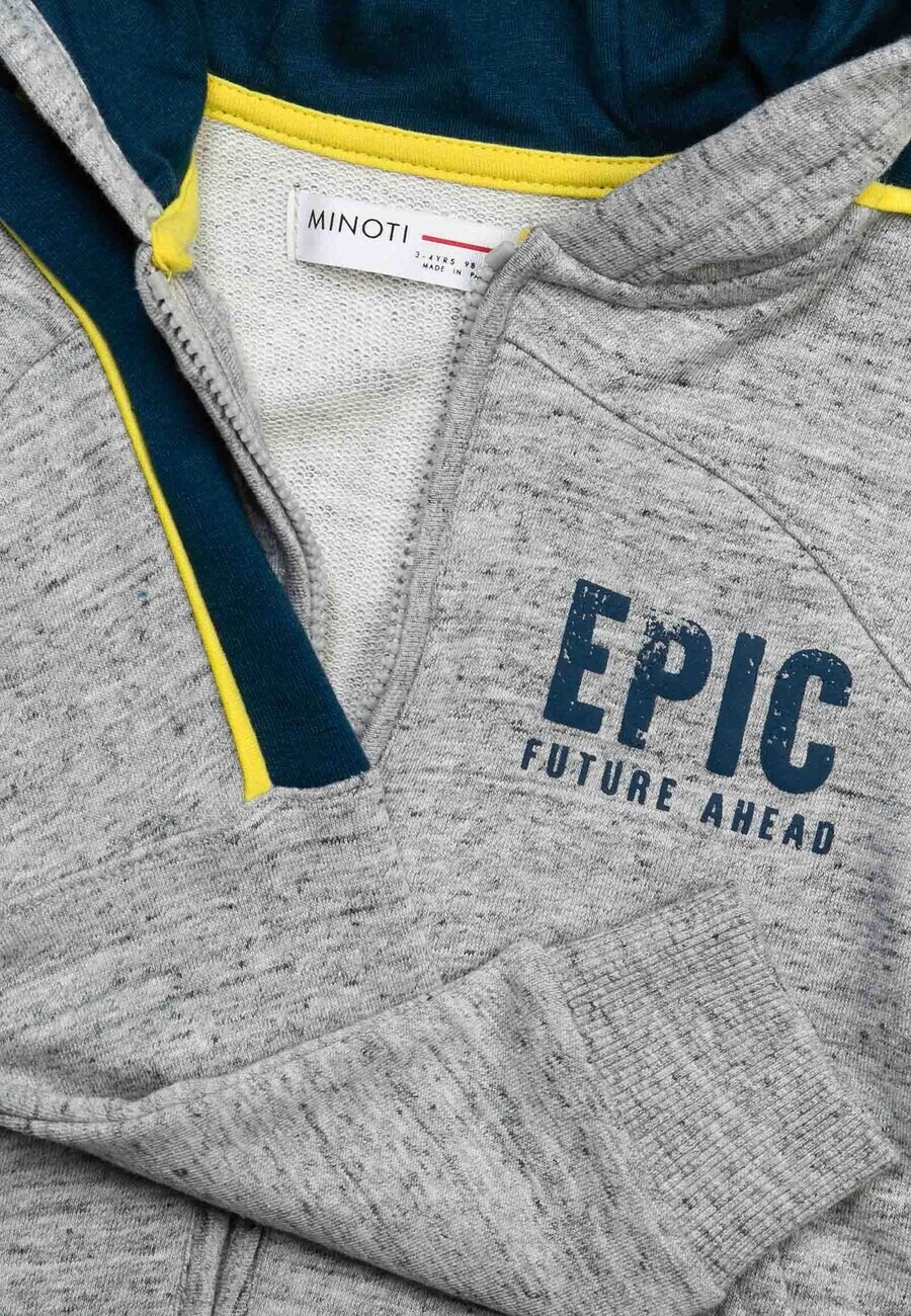 Худи MINOTI Zip-Up Hoodie, светло-серый — фото 3