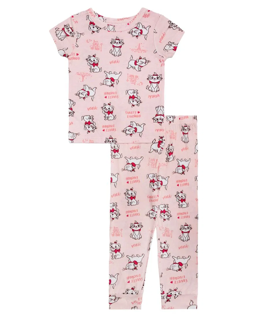 Детский пижамный комплект Marie In France для девочек 2T-4T (топ и штаны) Ame, розовый