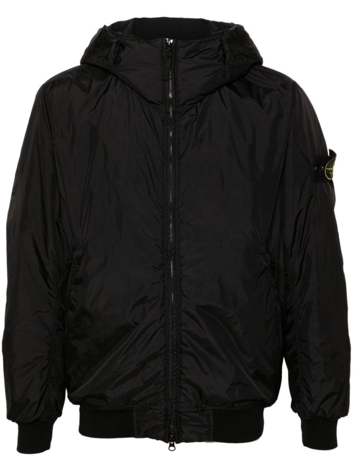 

Stone Island ветровка с капюшоном и нашивкой Compass, черный