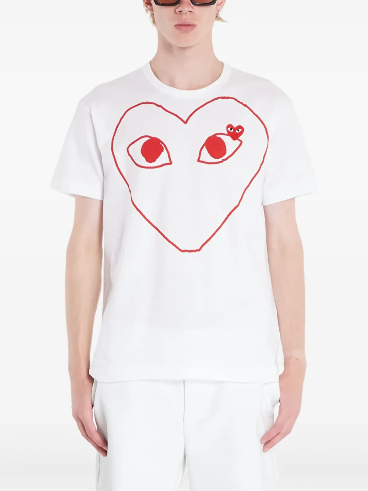 

Comme Des Garçons Play футболка с принтом Heart, белый