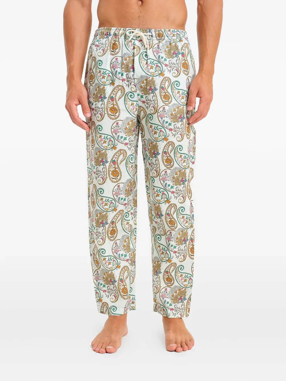 

Прямые брюки с принтом «пейсли» Peninsula Swimwear, серый