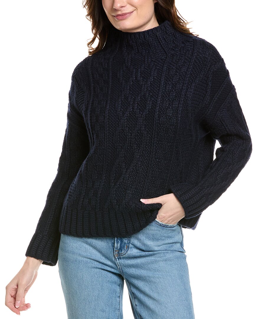 

Свитер Vince Textured Cable Funnel из смесовой шерсти