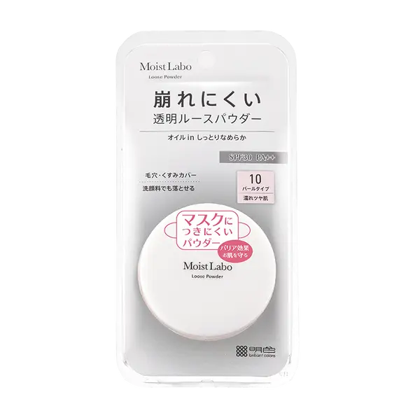 

Японская рассыпчатая жемчужная пудра для лица с spf30 pa++ прозрачная, 6,5 г Moist-Labo Loose powder 10