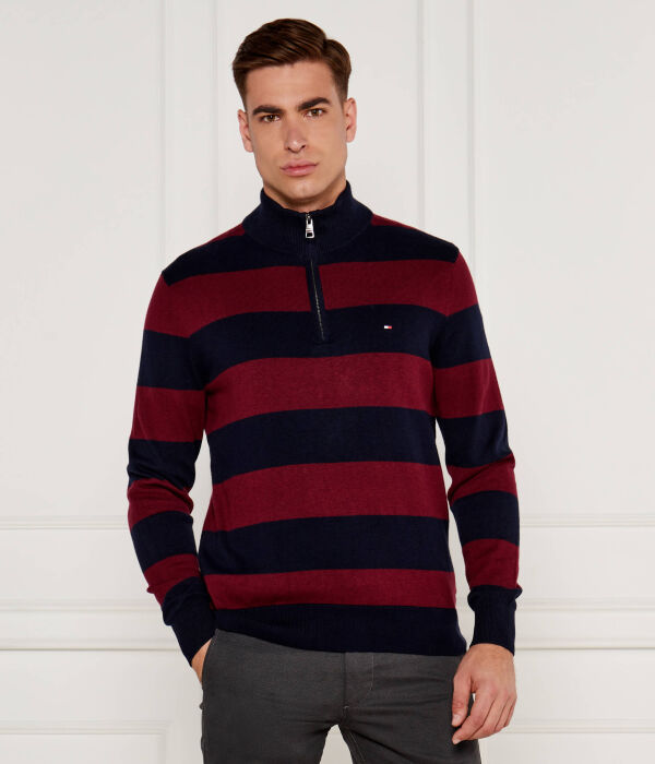 

Свитер мужской Tommy Hilfiger с воротником на молнии, бордовый