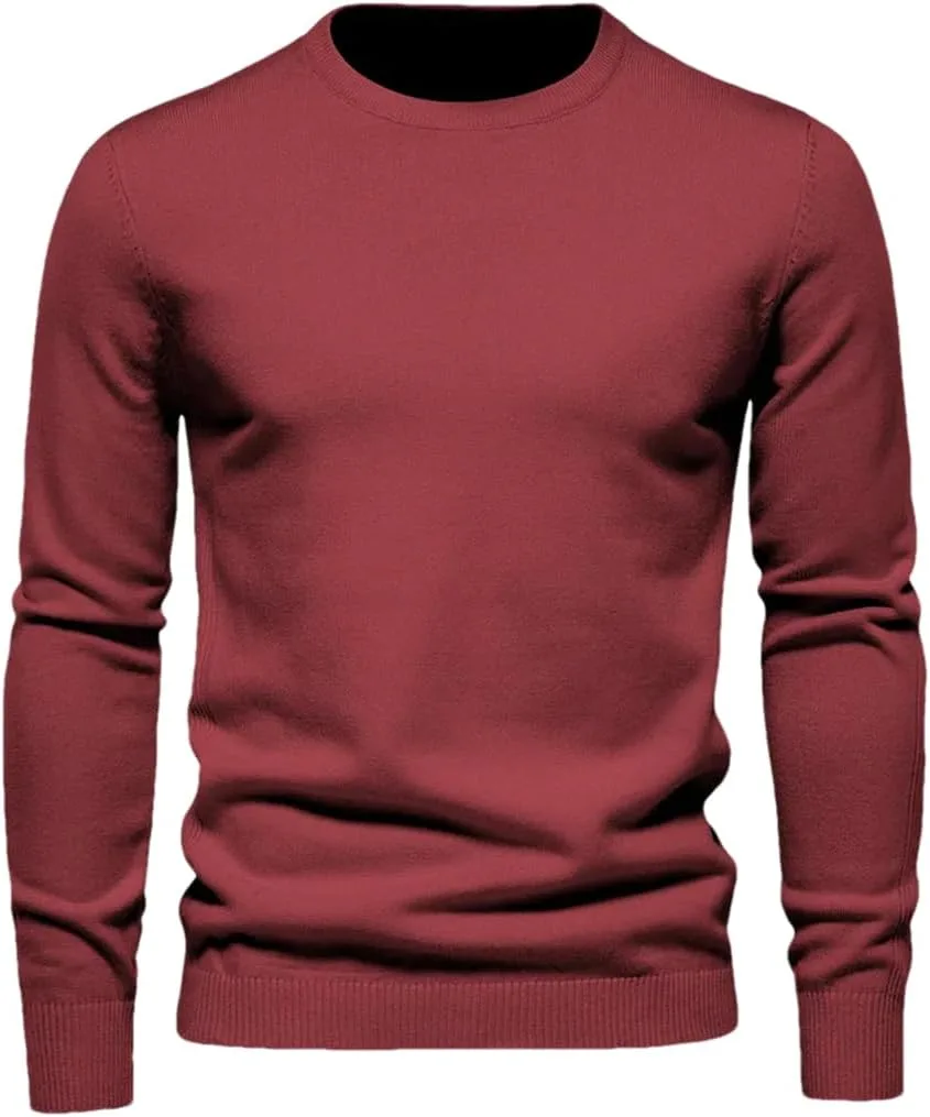 

Толстый зимний свитер с длинными рукавами и круглым вырезом Fnfmrfmr