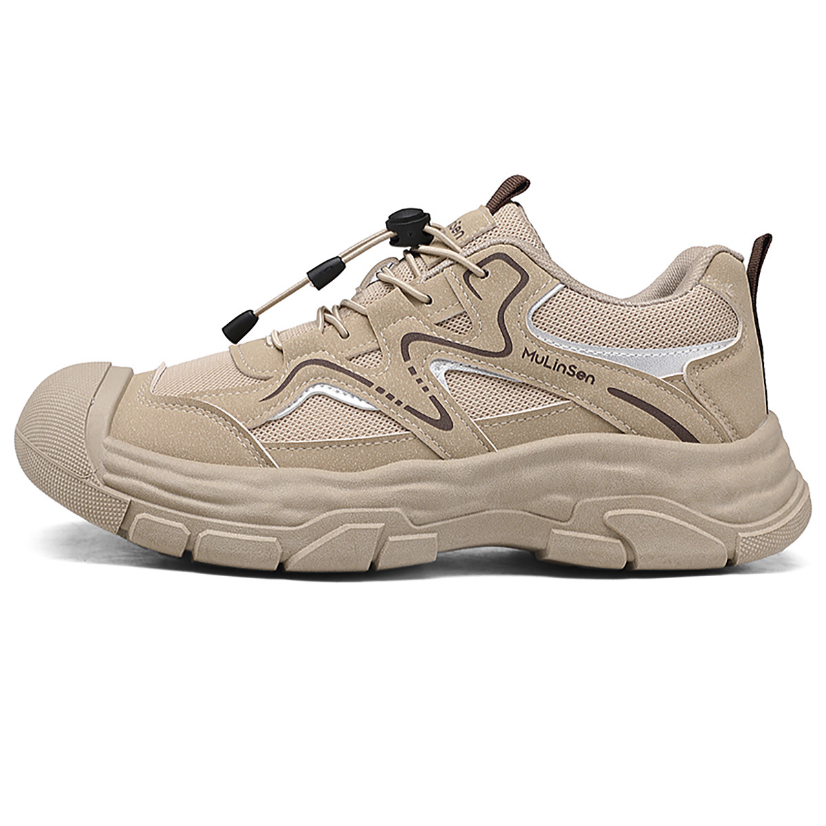 

Амортизирующие дышащие низкие массивные кроссовки для мужчин Mulinsen, Khaki