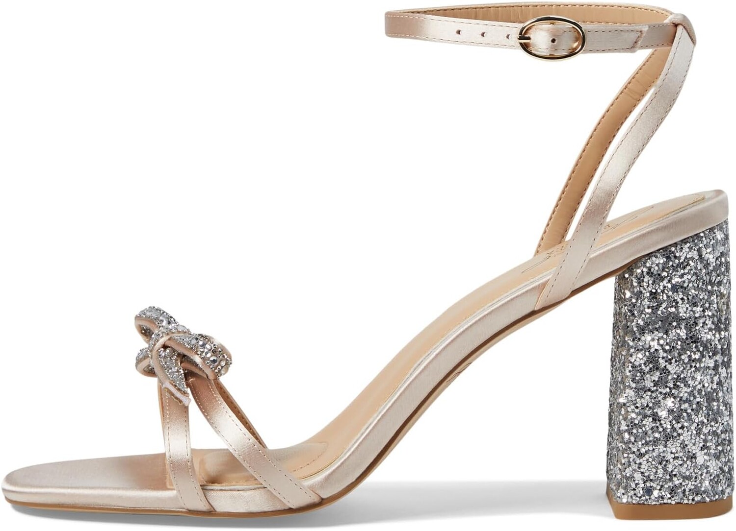 Туфли Jewel Badgley Mischka Hillary, цвет Champagne Satin — фото 4