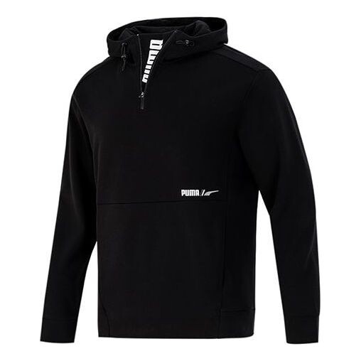 

Куртка half zip jacket 'black' Puma, черный