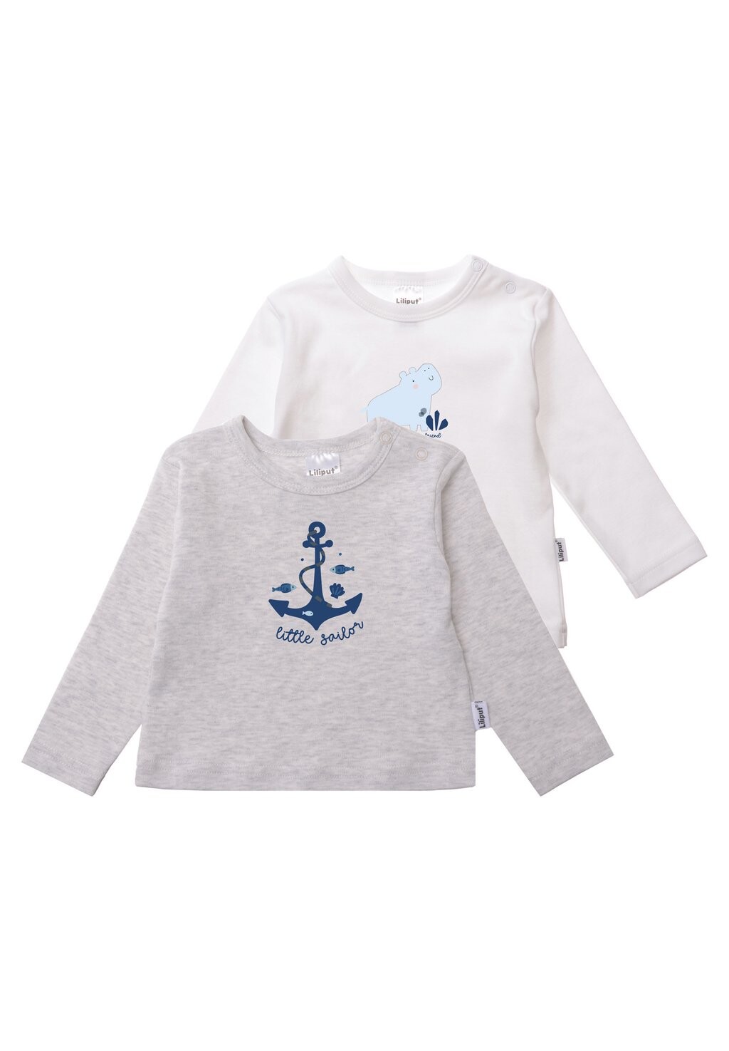 

Рубашка с длинным рукавом 2 PACK LITTLE SAILOR Liliput, цвет weiss/grau