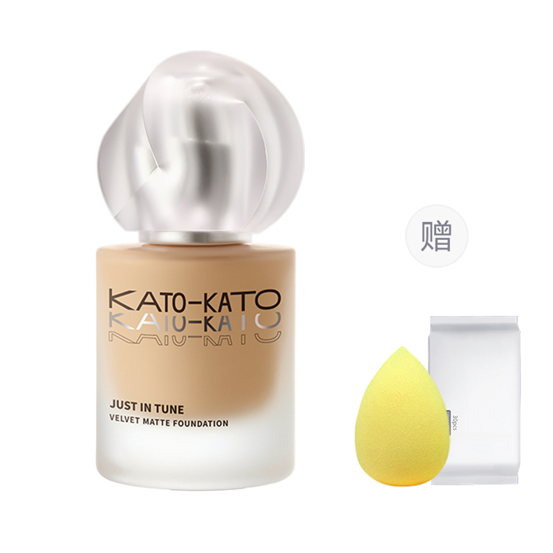 

Жидкий тональный крем / Крем-основа для женщин KATO-KATO, [oily and combination skin]n02 natural/natural, comes with makeup sponge+face towel