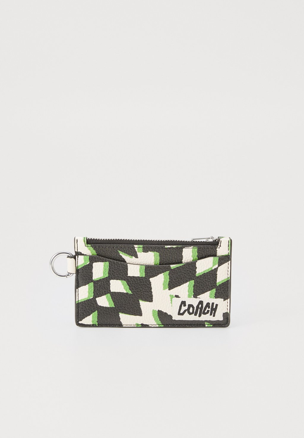 

Кошелек ZIP CARD CASE IN GEO CHECK COACH, белый