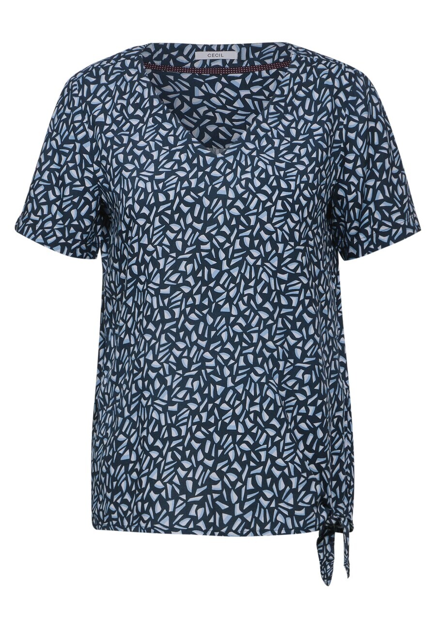 

Блузка с коротким рукавом CECIL Blouse, цвет light blue/dark blue