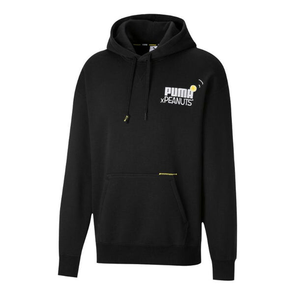 

Толстовка x peanuts snoopy hoodie 'black white' Puma, черный