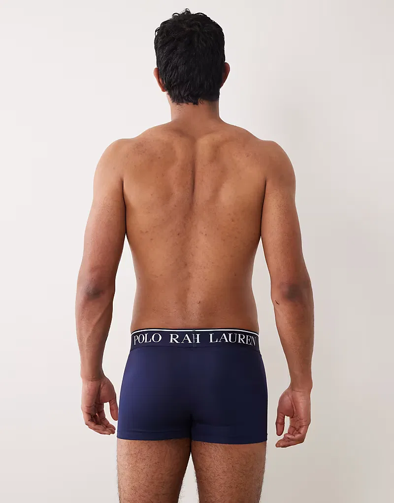 Комплект из двух боксеров Polo Ralph Lauren с изображением медведя, темно-синий/серый — фото 3