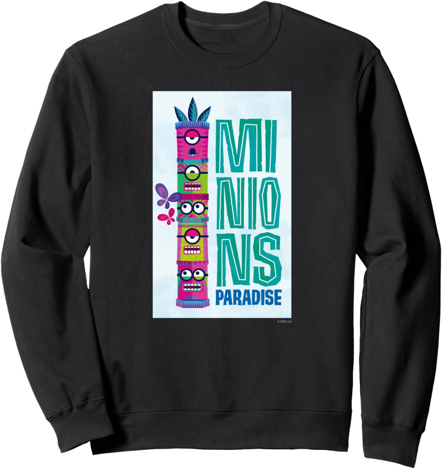 

Толстовка Minions PARADISE (синяя), черная, Черный, Толстовка Minions PARADISE (синяя), черная