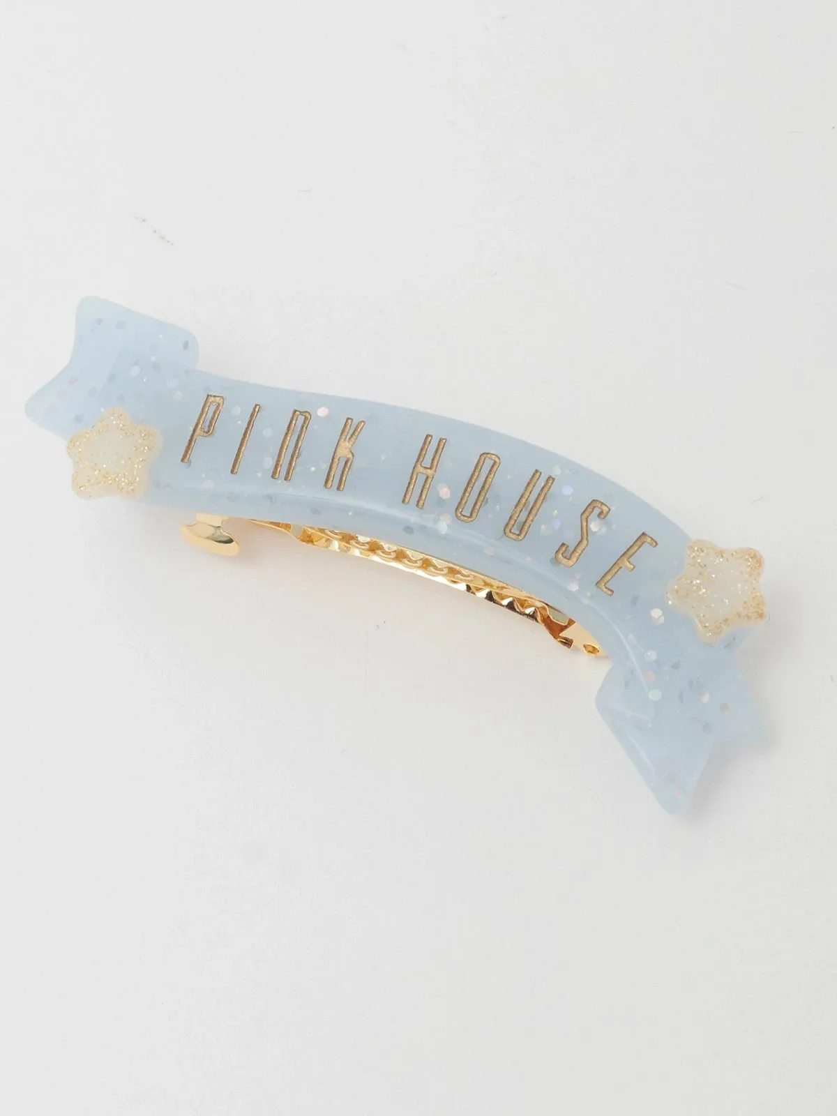 Заколка для волос с логотипом в виде блестящей звезды Pink House, Sky blue