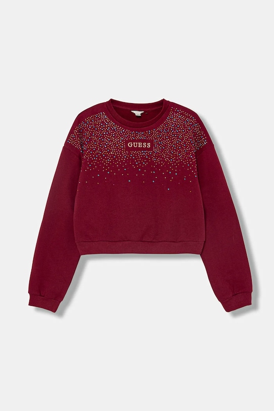 

Детская хлопковая толстовка Guess, бордовый