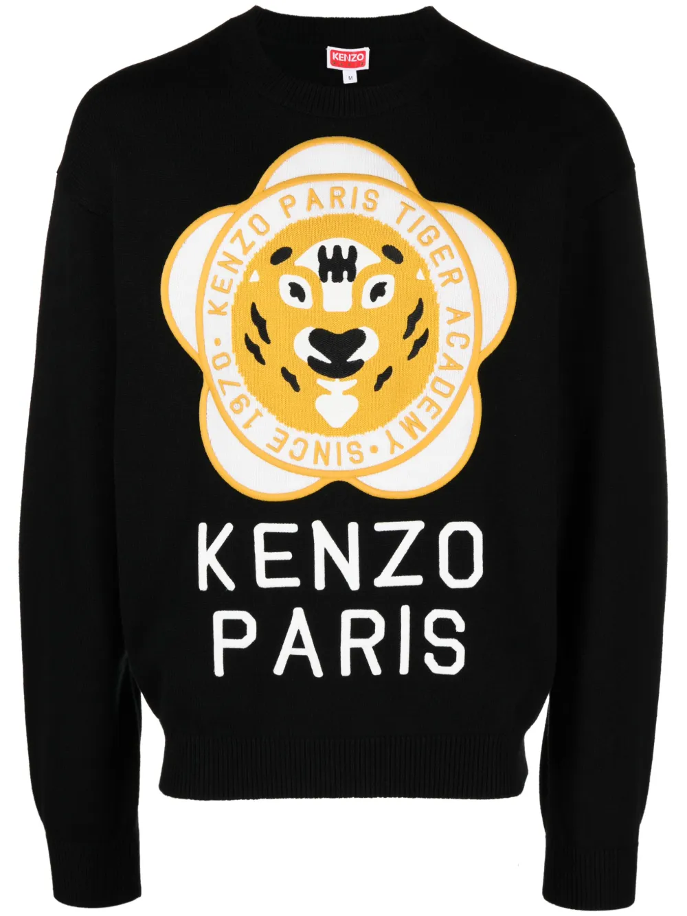 

Джемпер из смесовой шерсти с нашивкой-логотипом KENZO, черный
