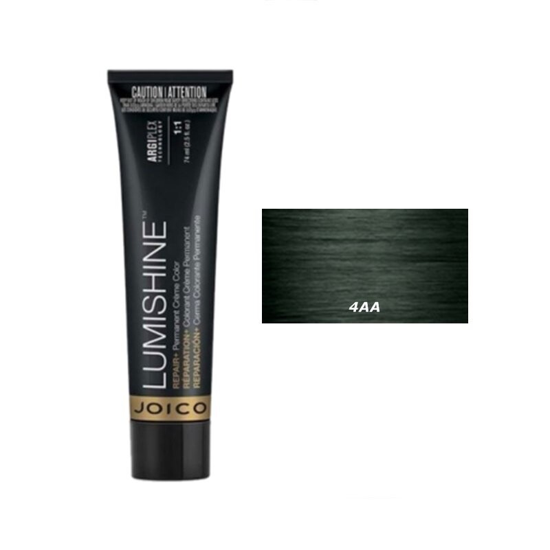 

Joico Lumishine Перманентный крем | Стойкая краска для волос - цвет 4АА двойной пепел средне-коричневый 74мл