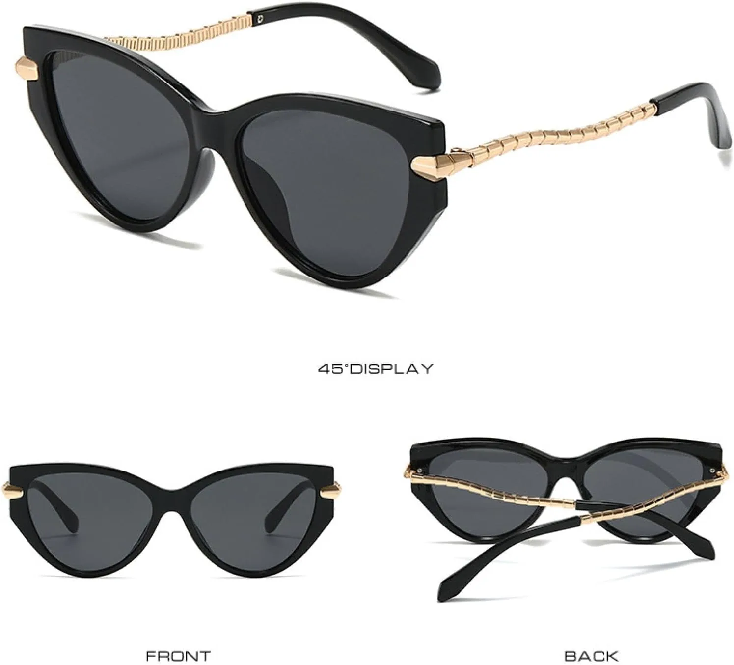 

Классические солнцезащитные очки «кошачий глаз» для женщин и мужчин, металлическая оправа, ретро-стиль, защита от УФ-излучения UV400 SZVVBKK, Leopard Brown