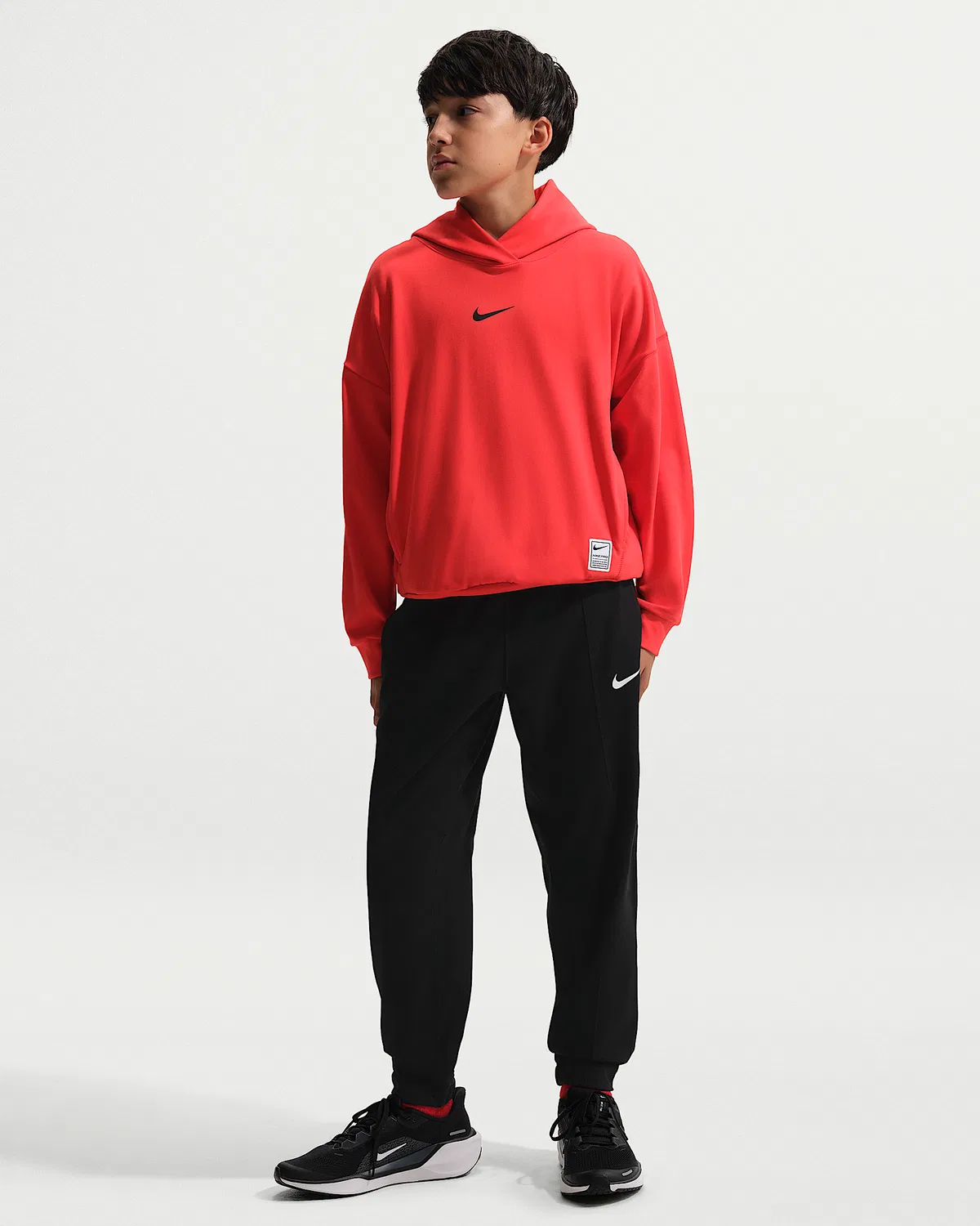 Детские (мальчики) спортивные штаны Nike Pro Dri-FIT из флиса, Black/White/White
