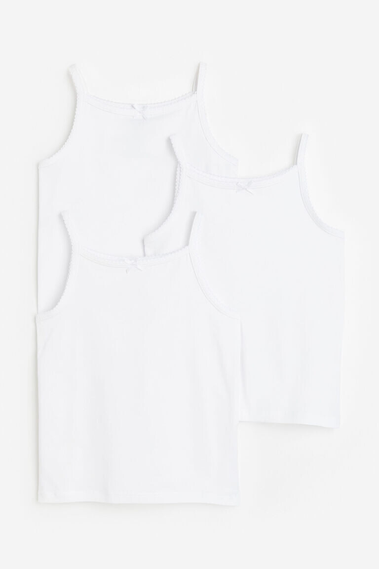 

Комплект из трех трикотажных жилетов H&M, белый