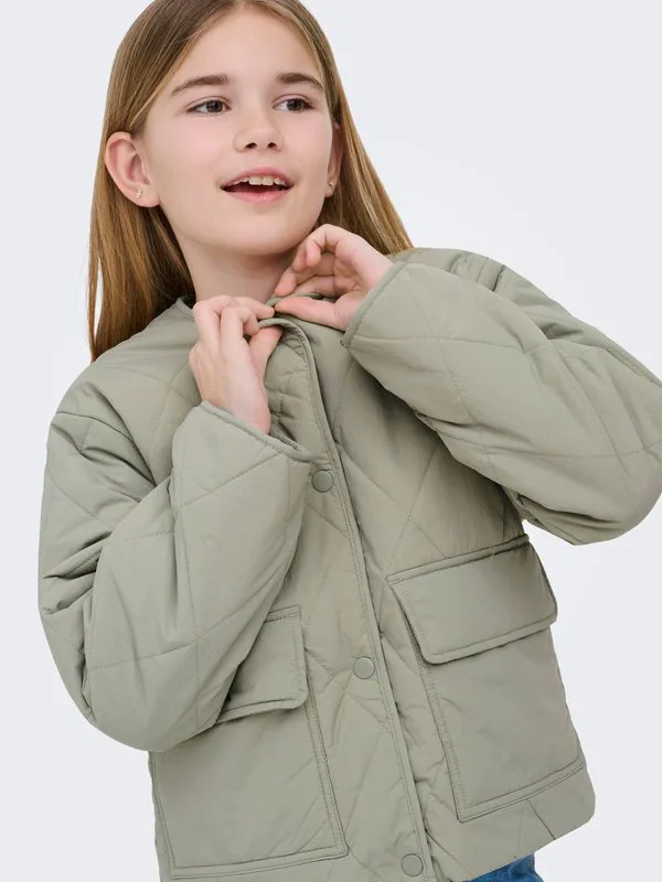 Легкая стеганая куртка kogrosalina noos Only Girls, Seagrass — фото 4