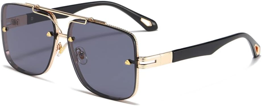 

Винтажные солнцезащитные очки для женщин, модный тренд, квадратные солнцезащитные очки для мужчин, очки для вождения, женские очки с защитой от УФ-излучения UV400 MTZJH, Gold