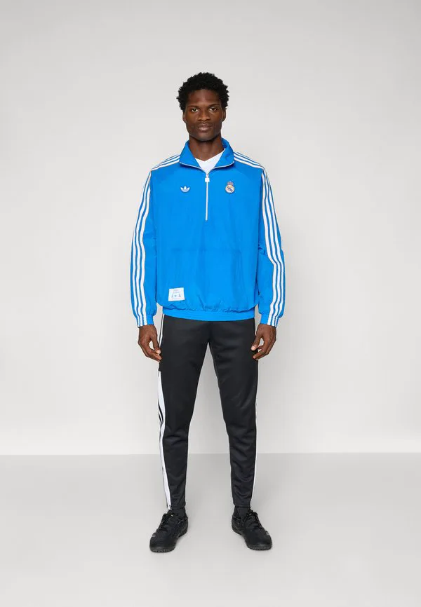 Куртка-Бомбер real madrid icon с половинной молнией, клубная одежда Adidas Originals, Bluebird/White — фото 2