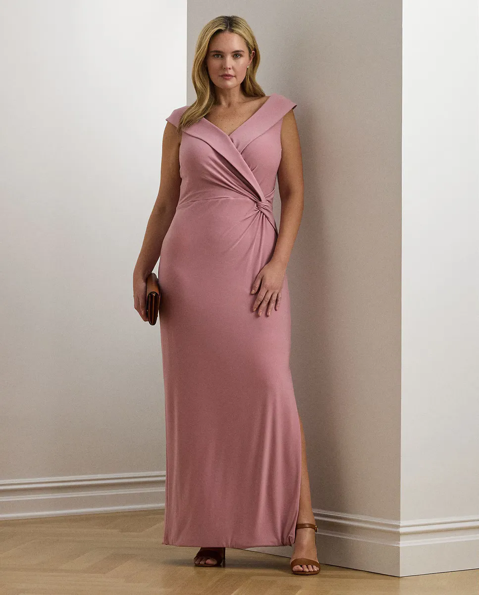 

Трикотажное вечернее платье больших размеров Lauren Ralph Lauren, розовый
