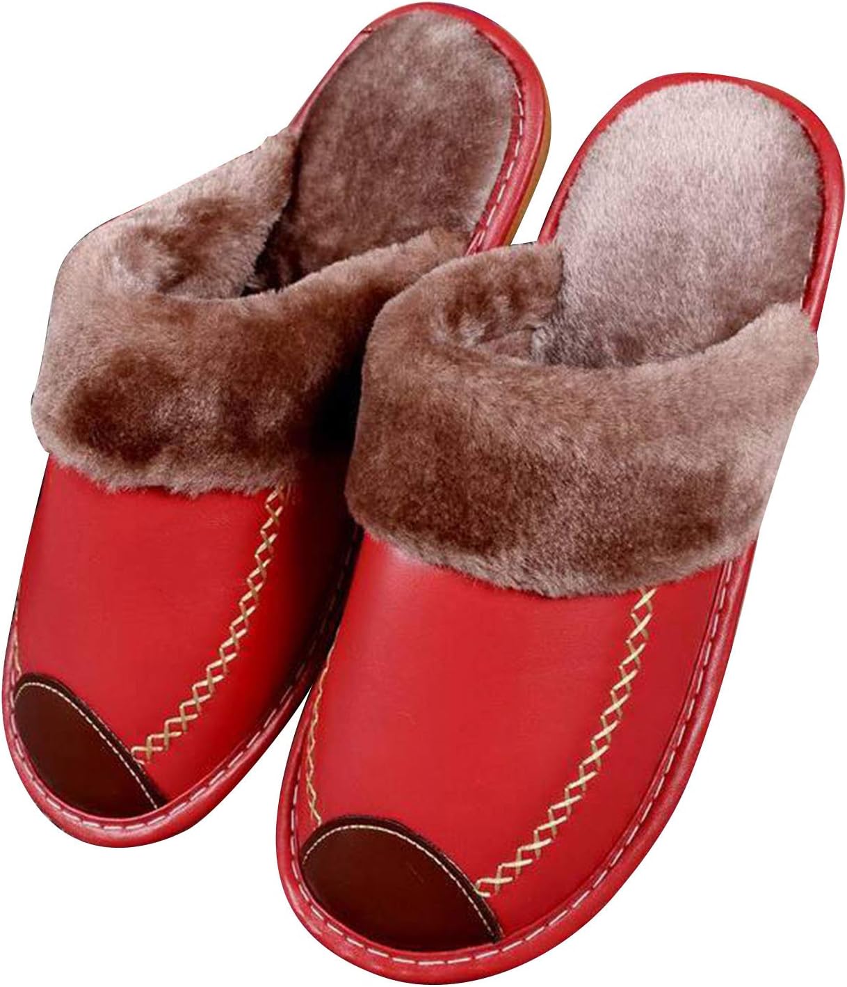 

Теплые тапочки Arinda The Alpha с плюшевой подкладкой и верхом из искусственной кожи, унисекс, красный