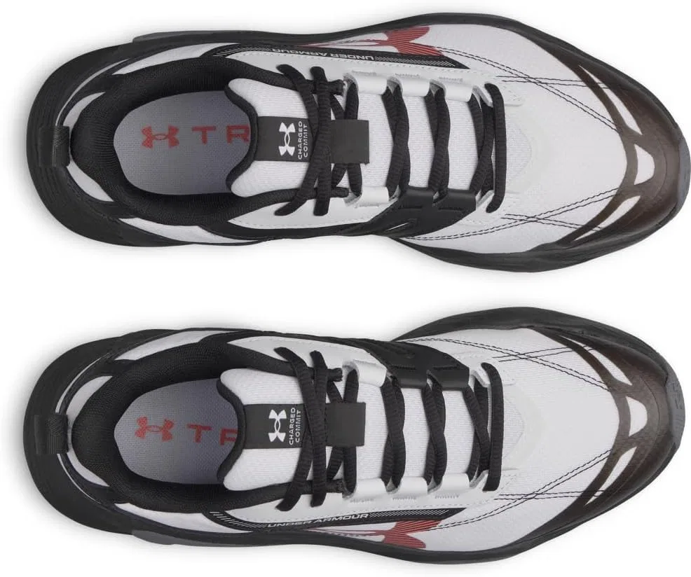 Мужские кроссовки Under Armour UA Charged Commit Tr 5, 103 White Black Venom Red — фото 4