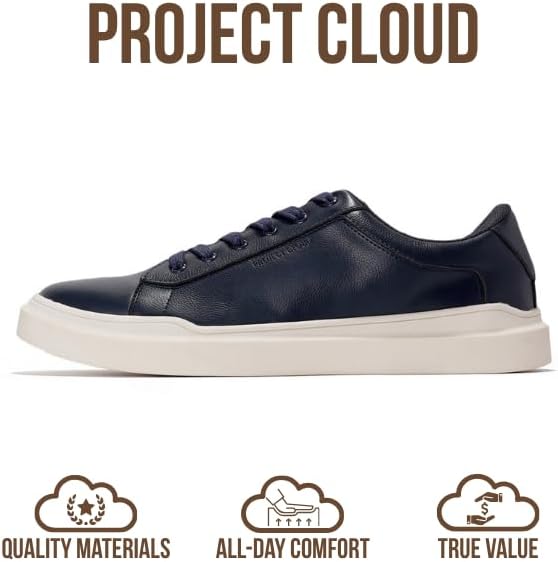 Мужские кроссовки Project Cloud - модные мужские туфли с эффектом памяти - легкие и нескользящие шнуровки - повседневные мужские кроссовки, идеальные для ношения в течение всего дня (Tilton), темно-синий — фото 3