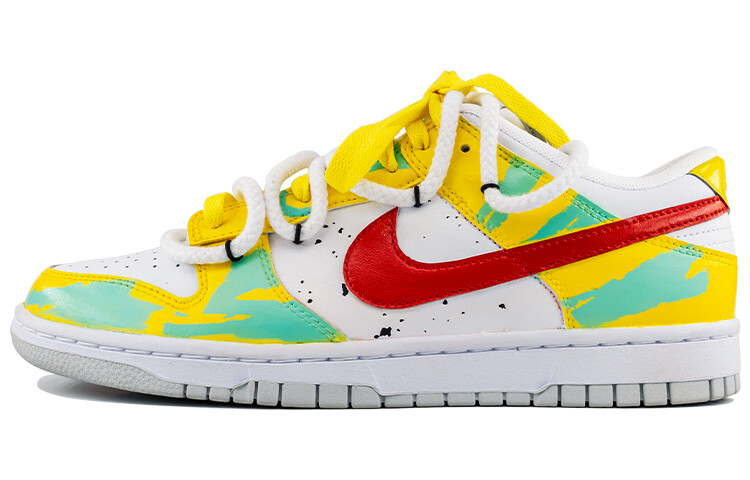 

Кроссовки Nike Dunk Skateboarding Shoes Men Low-top Yellow/blue, цвет Lemon