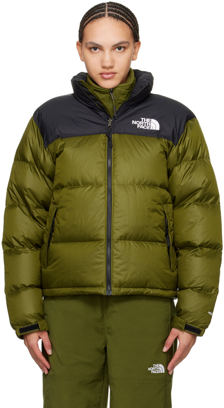 

Пуховик Nuptse цвета хаки и черного цвета в стиле ретро 1996 года The North Face