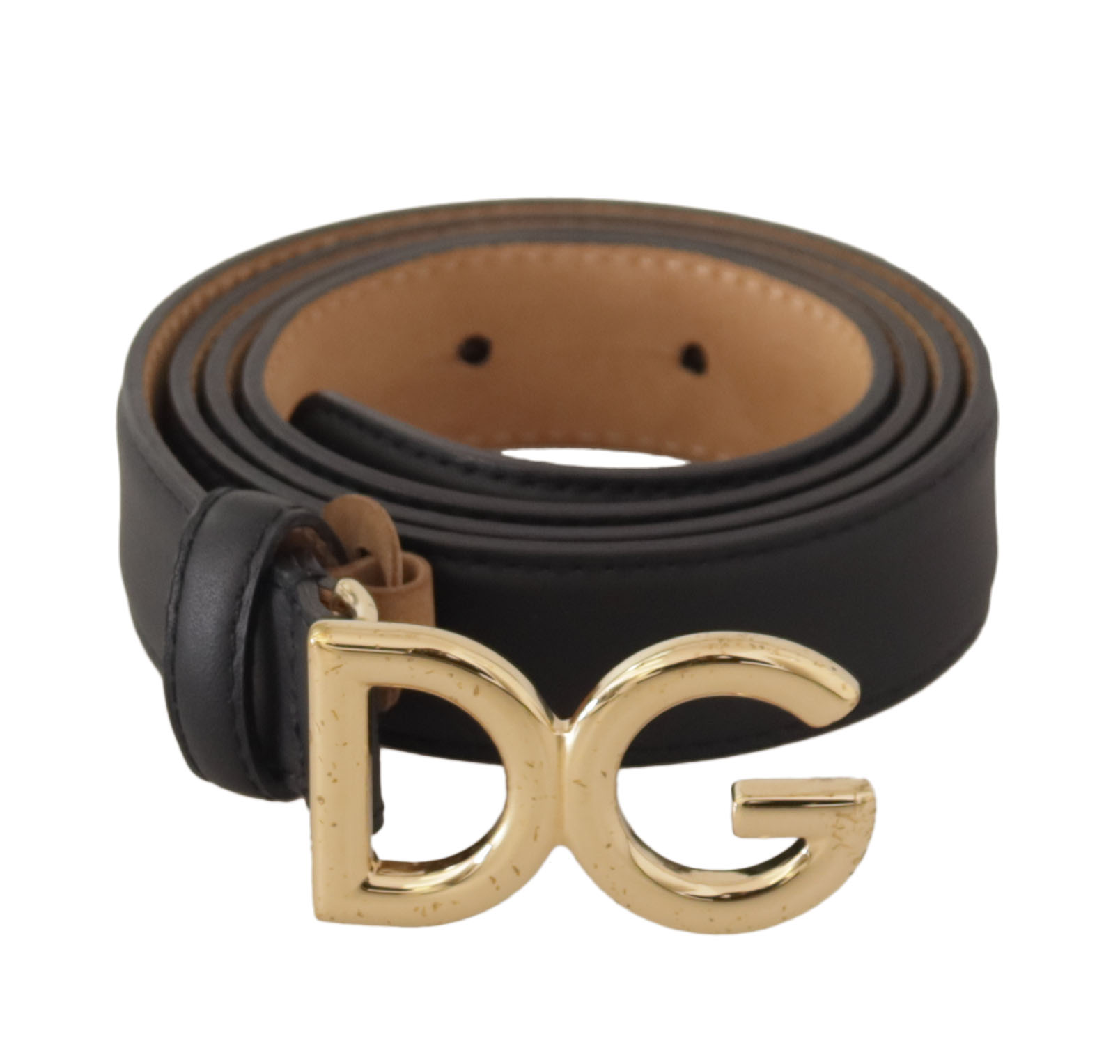 

Элегантный черный кожаный ремень с пряжкой-логотипом Dolce & Gabbana