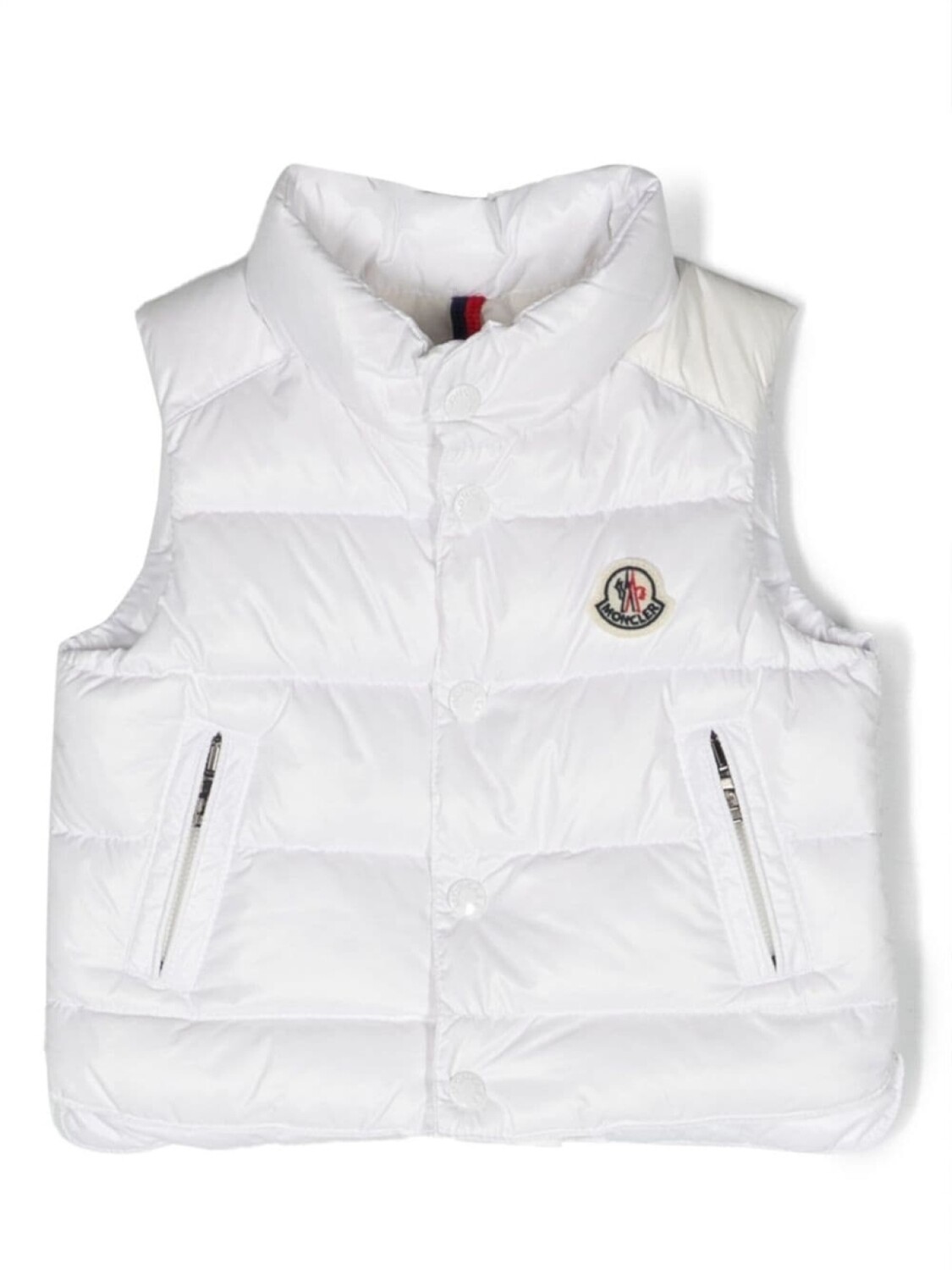 

Moncler Enfant дутый жилет с нашивкой-логотипом, белый