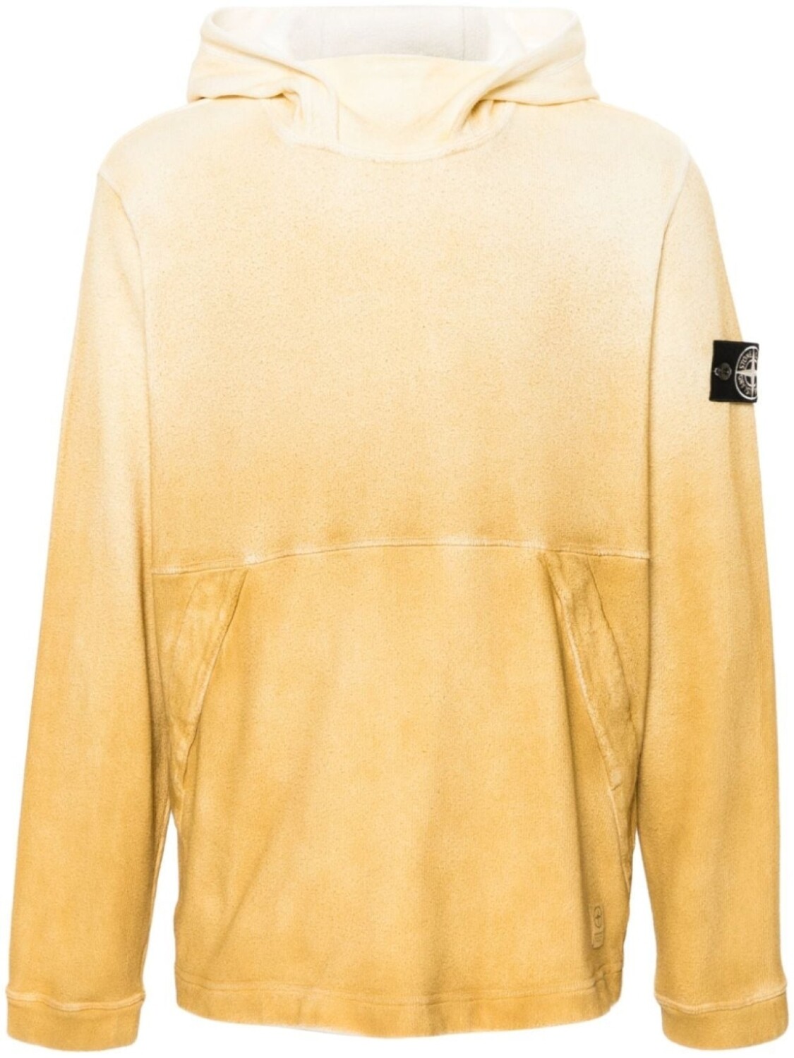 

Stone Island худи с нашивкой Compass, желтый