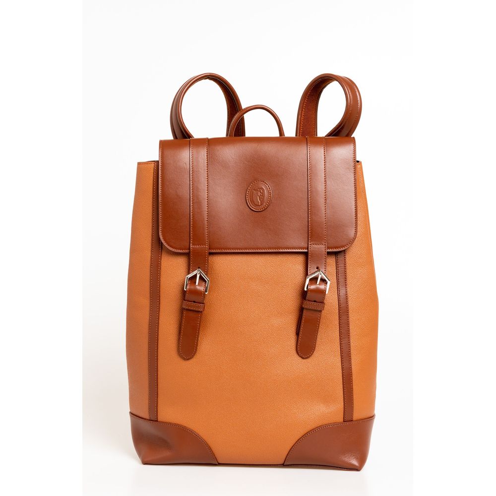 

Коричневый кожаный мужской рюкзак Trussardi