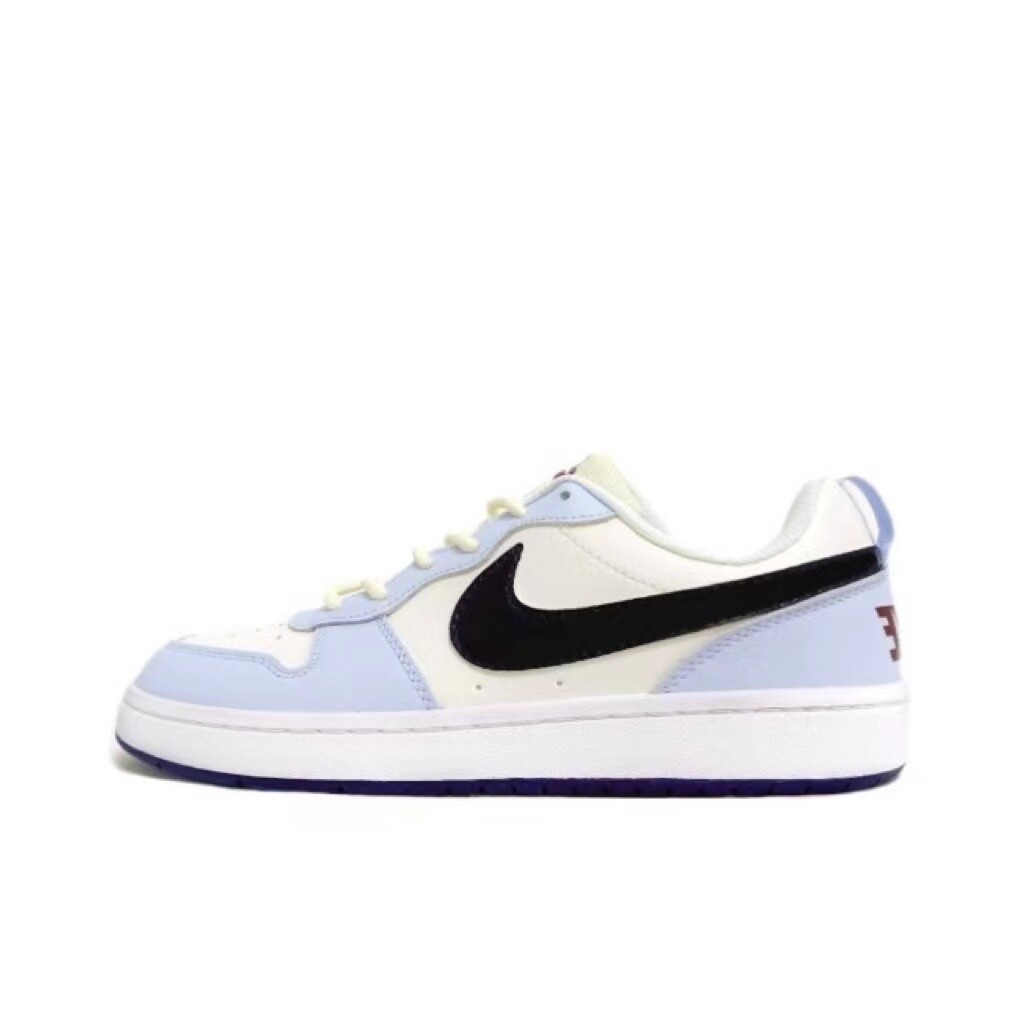 

Кроссовки Nike Court Borough Skateboarding Shoes Women's Low-top Black/white/blue, синий