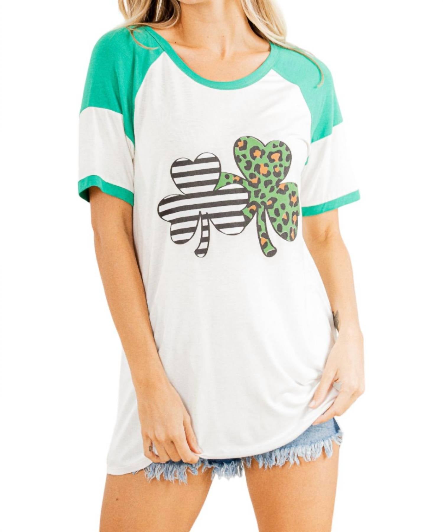

Футболка Lucky Clover белого цвета HEIMISH USA