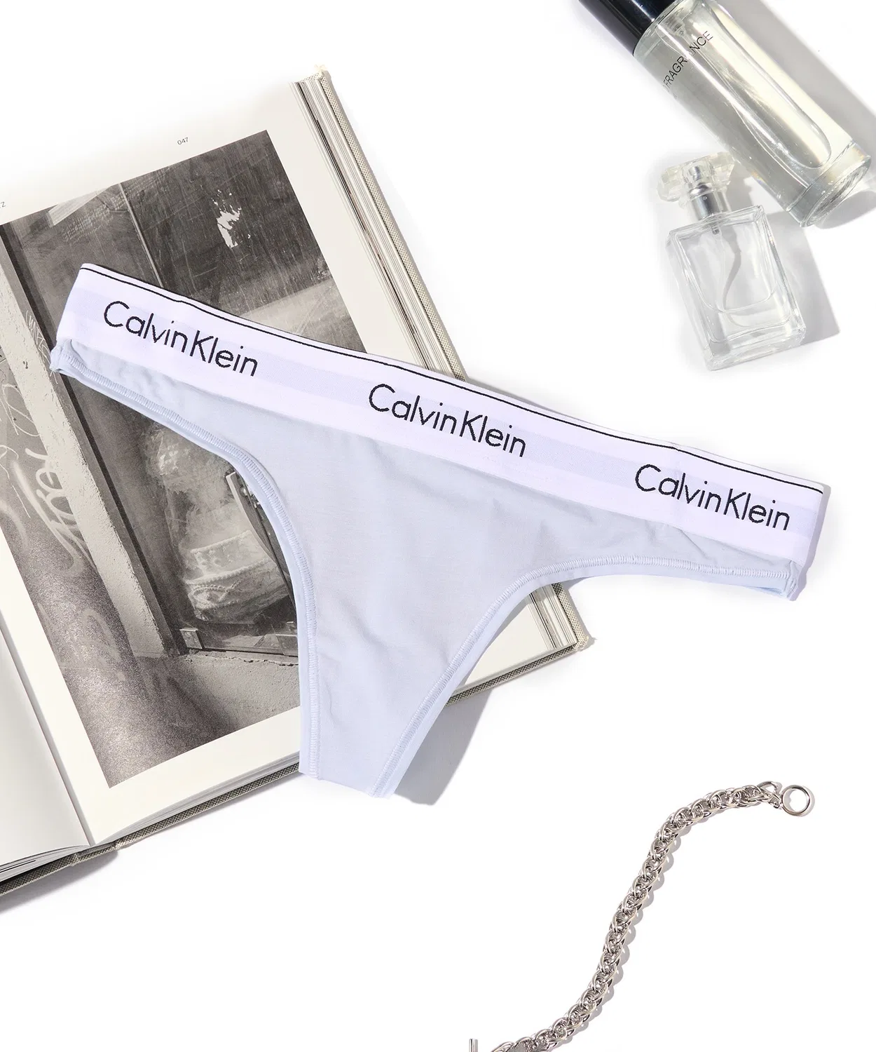 Трусы T-бэк Calvin Klein Modern Cotton, 1 шт, синий