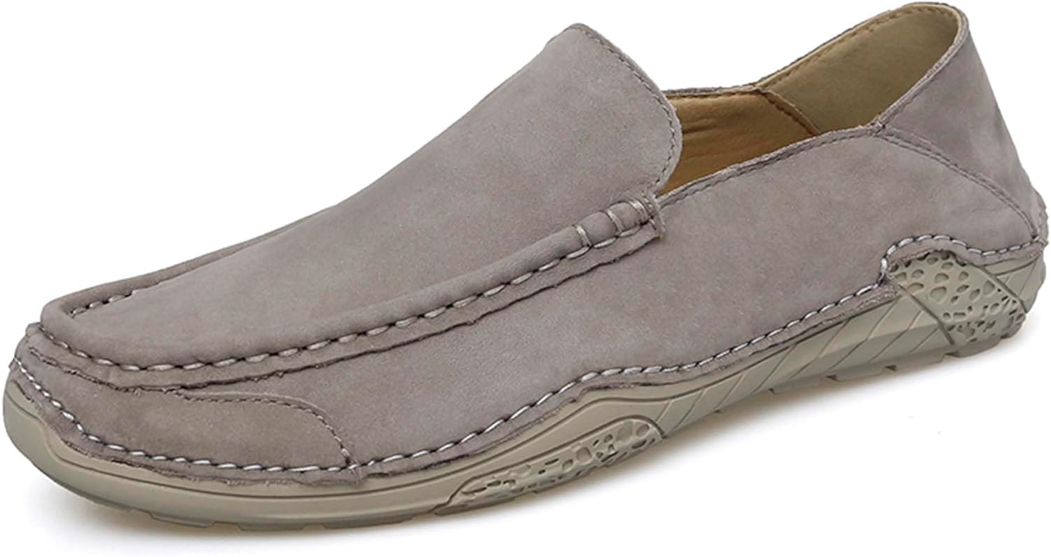 

Мужские лоферы из кожи, повседневная обувь в ретро-стиле с плоской подошвой для прогулок, формальная обувь, подходящая для ежедневного ношения, офиса и вечеринок, нескользящая и удобная Generic, хаки