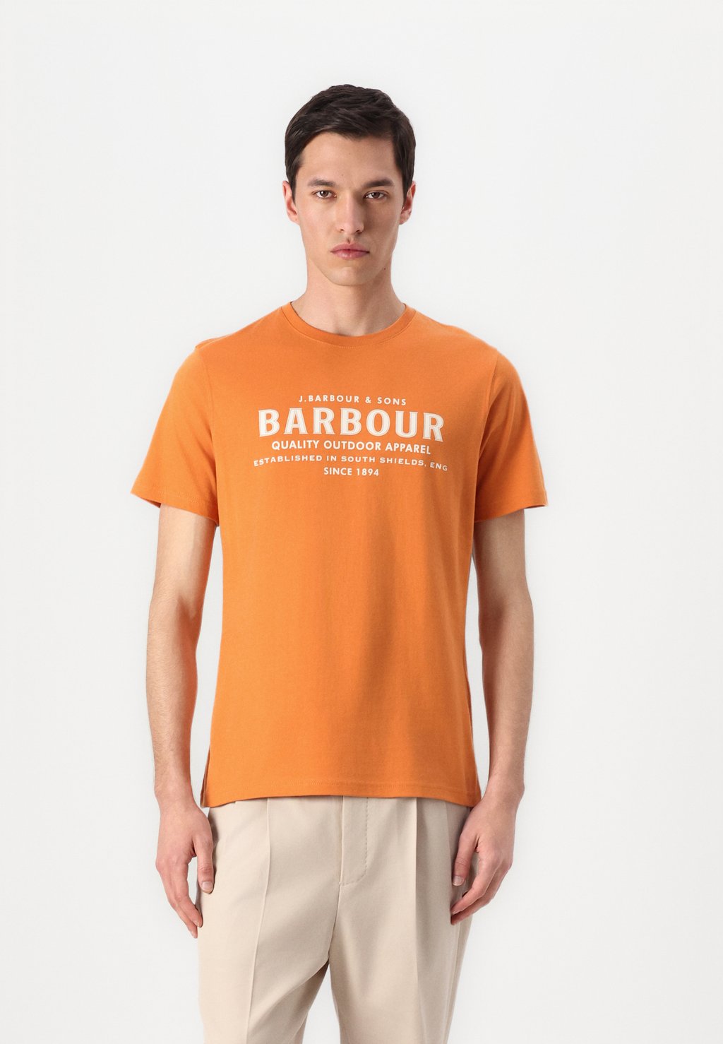 

Футболка с принтом MOORSIDE LOGO Barbour, оранжевый