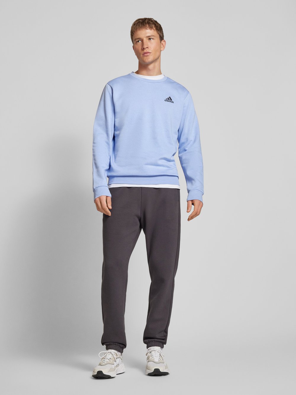 

Толстовка с ребристыми манжетами ADIDAS SPORTSWEAR, светло-голубой