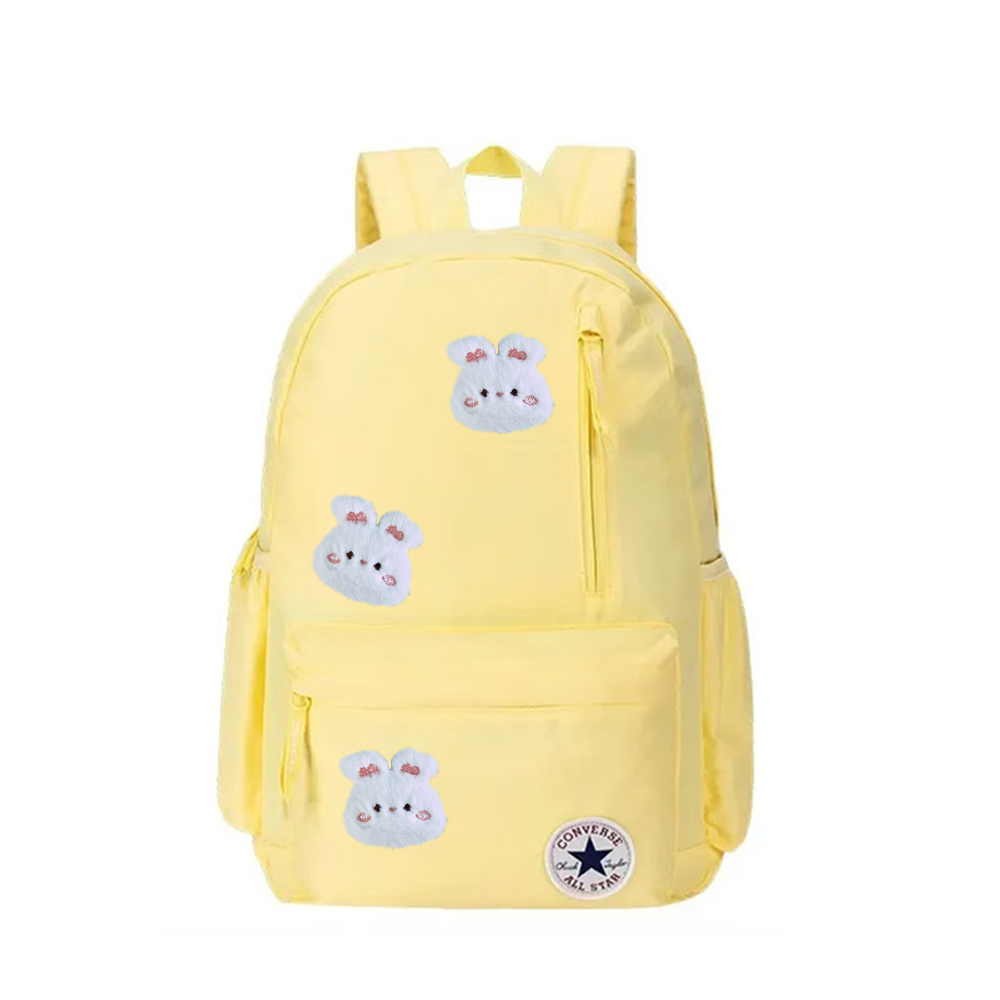

Converse Полиэстеровый рюкзак среднего размера унисекс светло-желтый, Cute Bunny