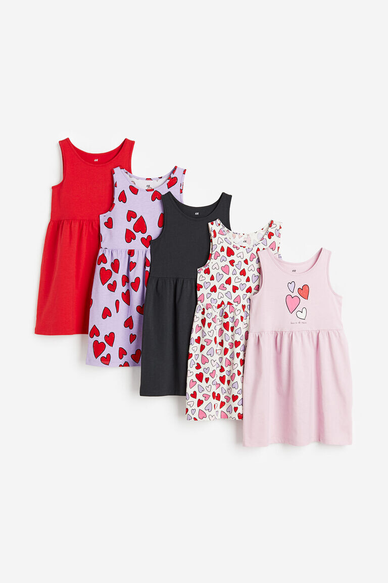 

5 пар платьев из хлопкового джерси H&M, фиолетовый