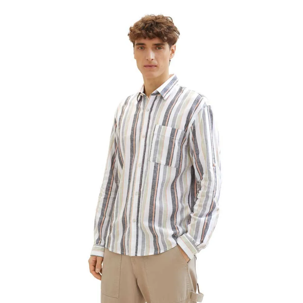 

Рубашка Tom Tailor Relaxed Cotton Linen, бежевый