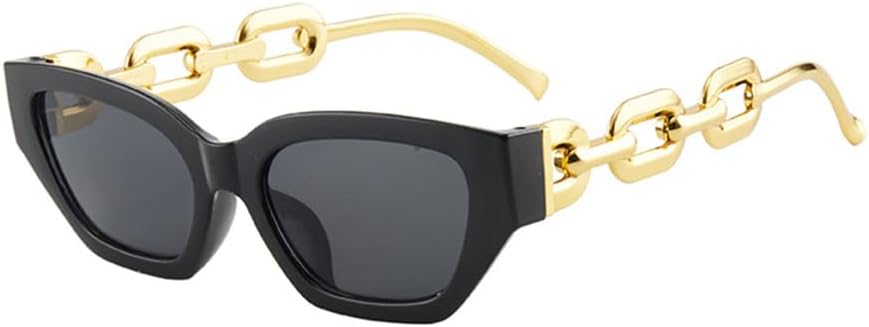 

Женские солнцезащитные очки в маленькой оправе с имитацией металлической цепочки, винтажные очки для защиты от солнца на открытом воздухе, мужские солнцезащитные очки VFDHN, 2