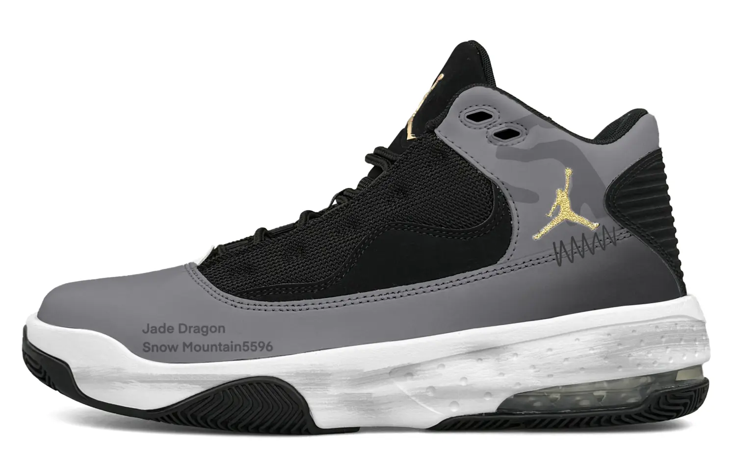

Кроссовки Jordan Max Aura 2 Vintage Basketball Shoes Men Mid-top Black, темно-серый
